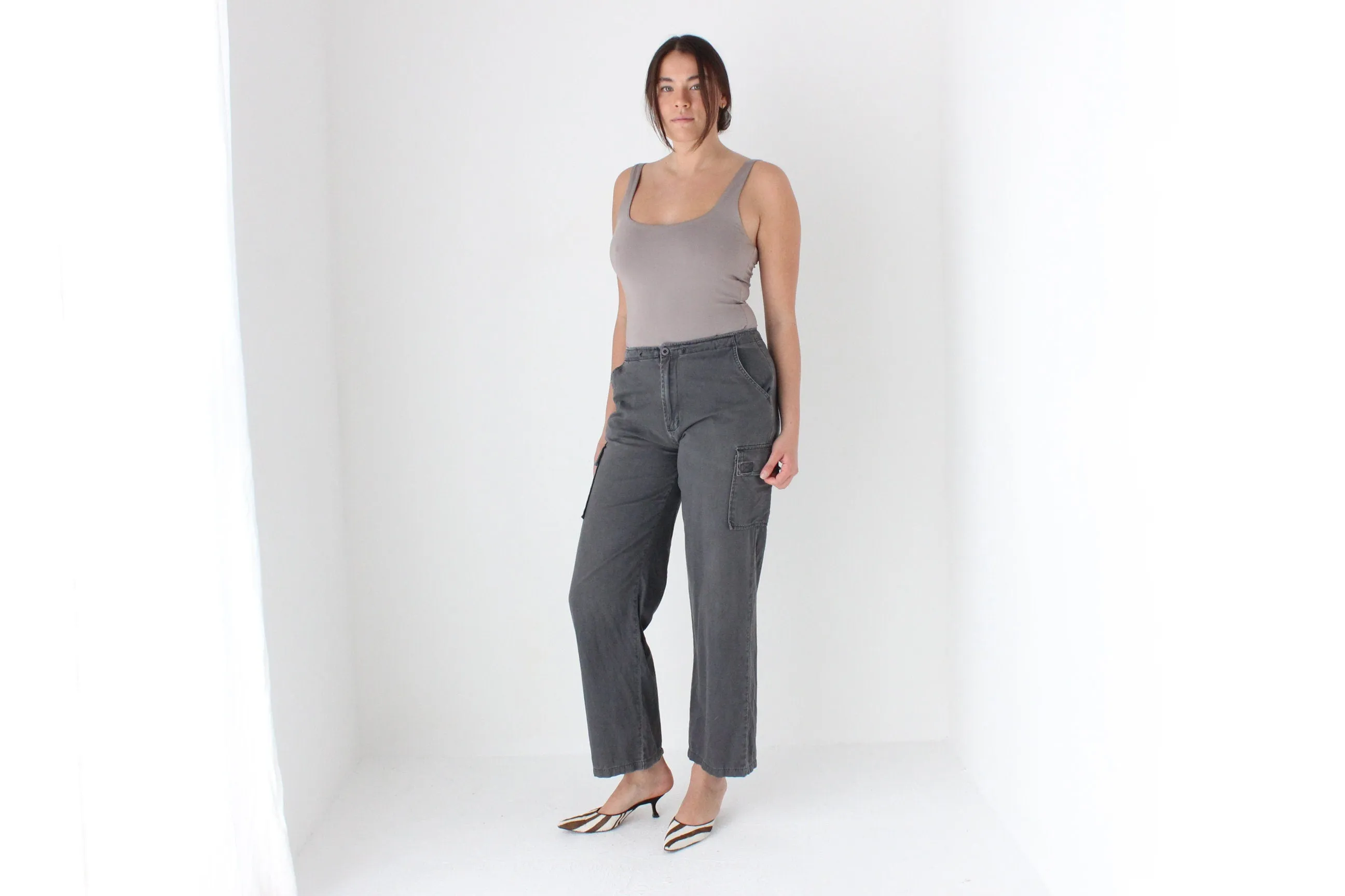 90s Faded Cotton Unisex Cargo Pants