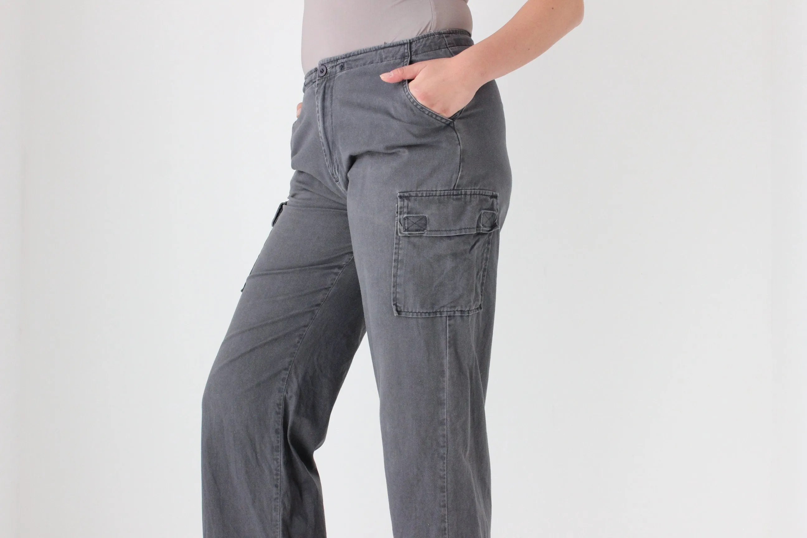 90s Faded Cotton Unisex Cargo Pants