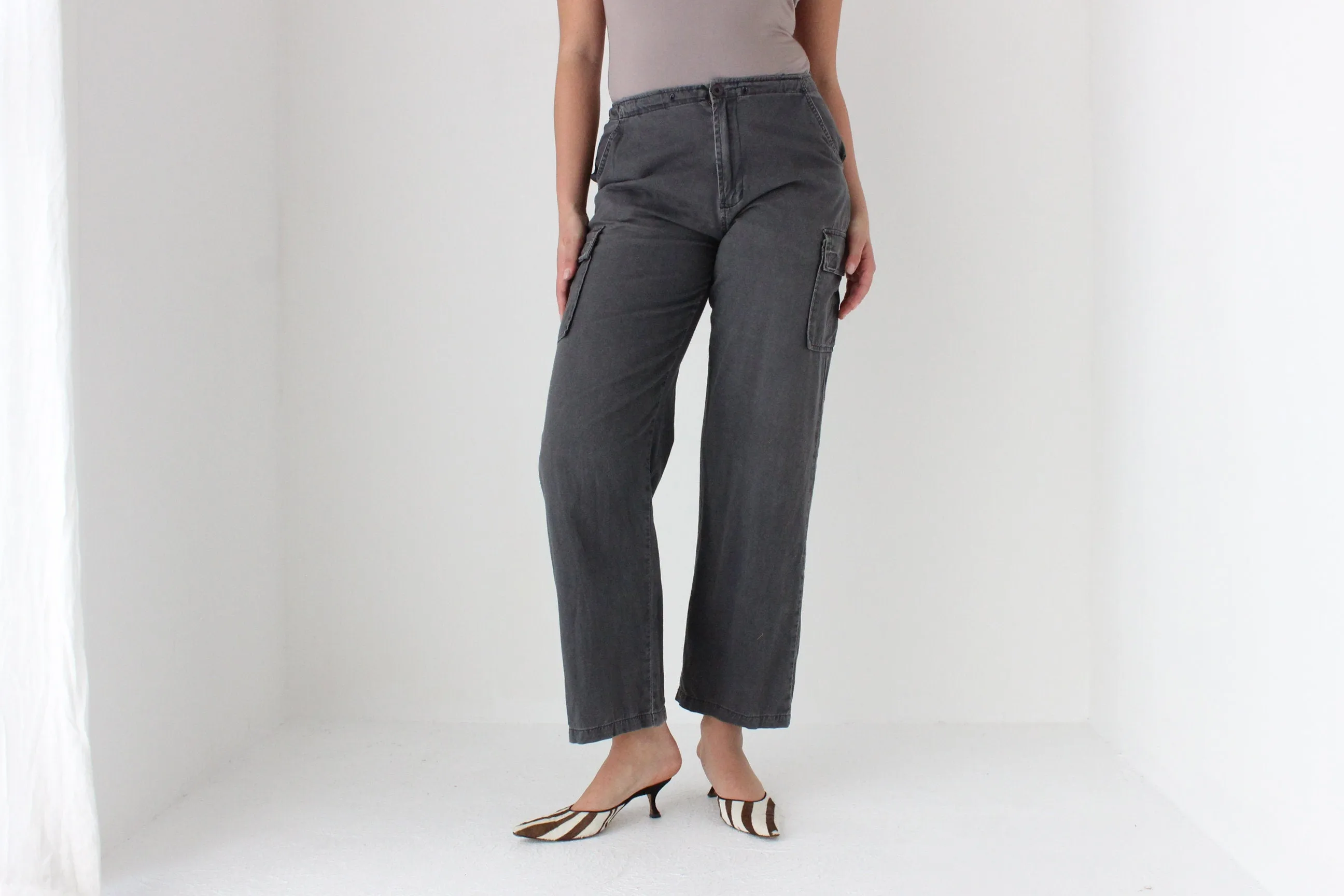 90s Faded Cotton Unisex Cargo Pants