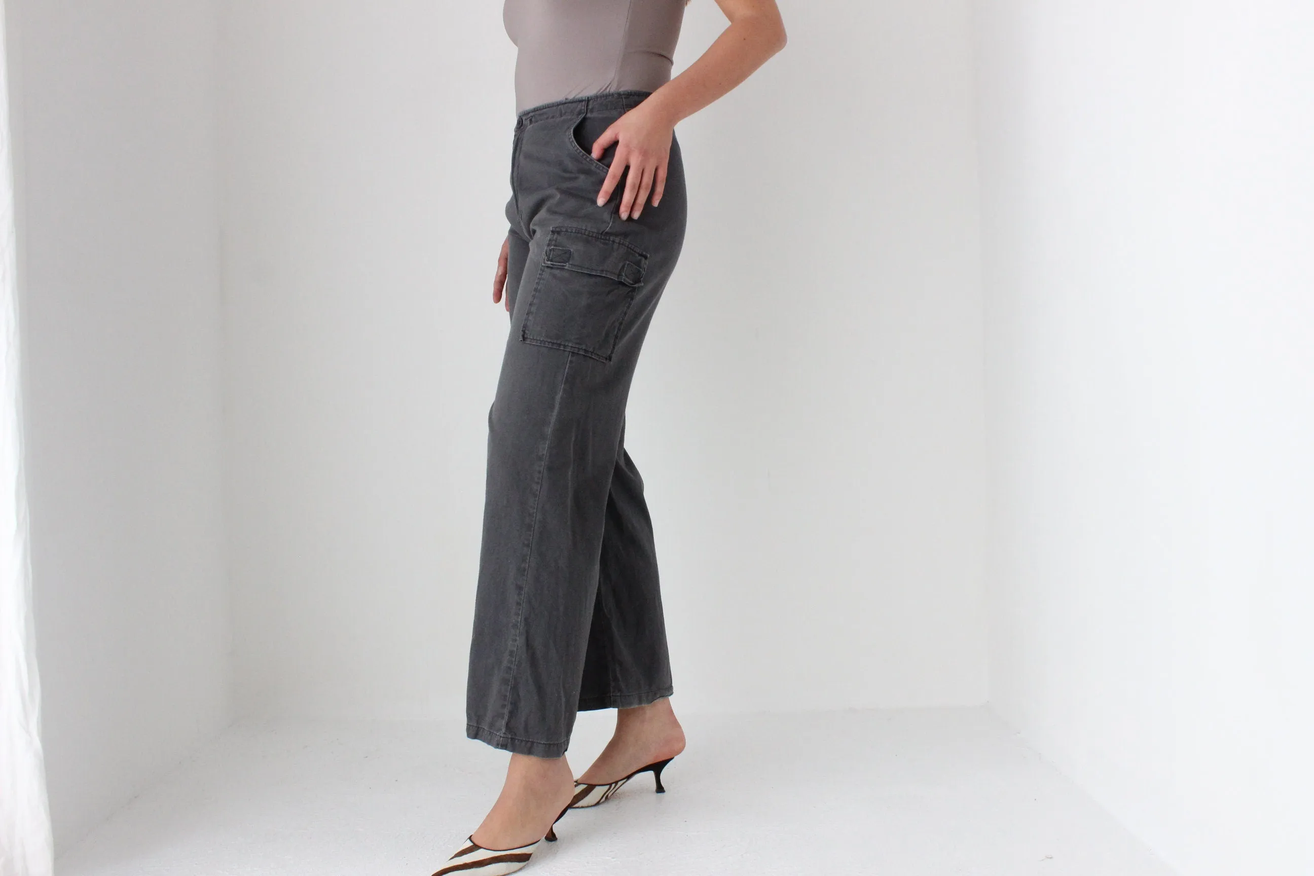 90s Faded Cotton Unisex Cargo Pants
