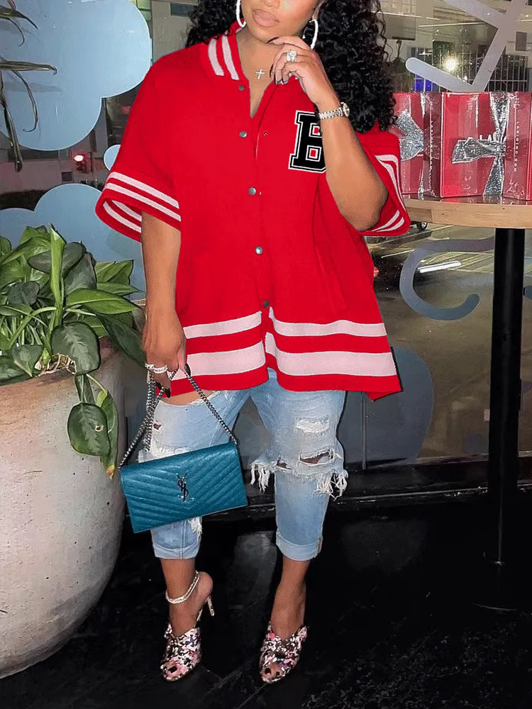 Batwing Sleeve Patchwork Jackets