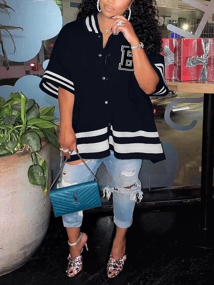 Batwing Sleeve Patchwork Jackets