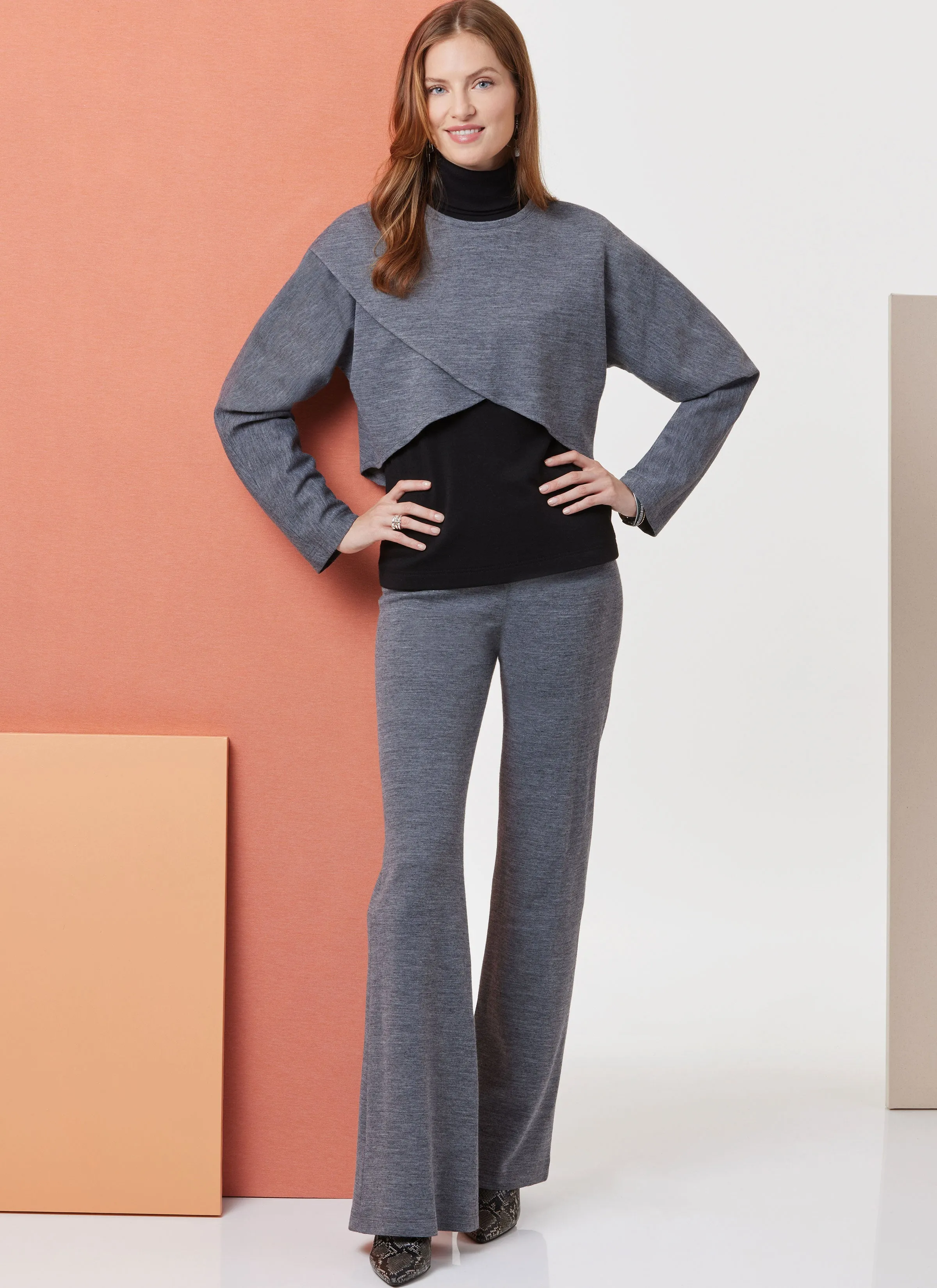 Butterick sewing pattern B7013 Misses' Knit Tops, Skirt, and Pants