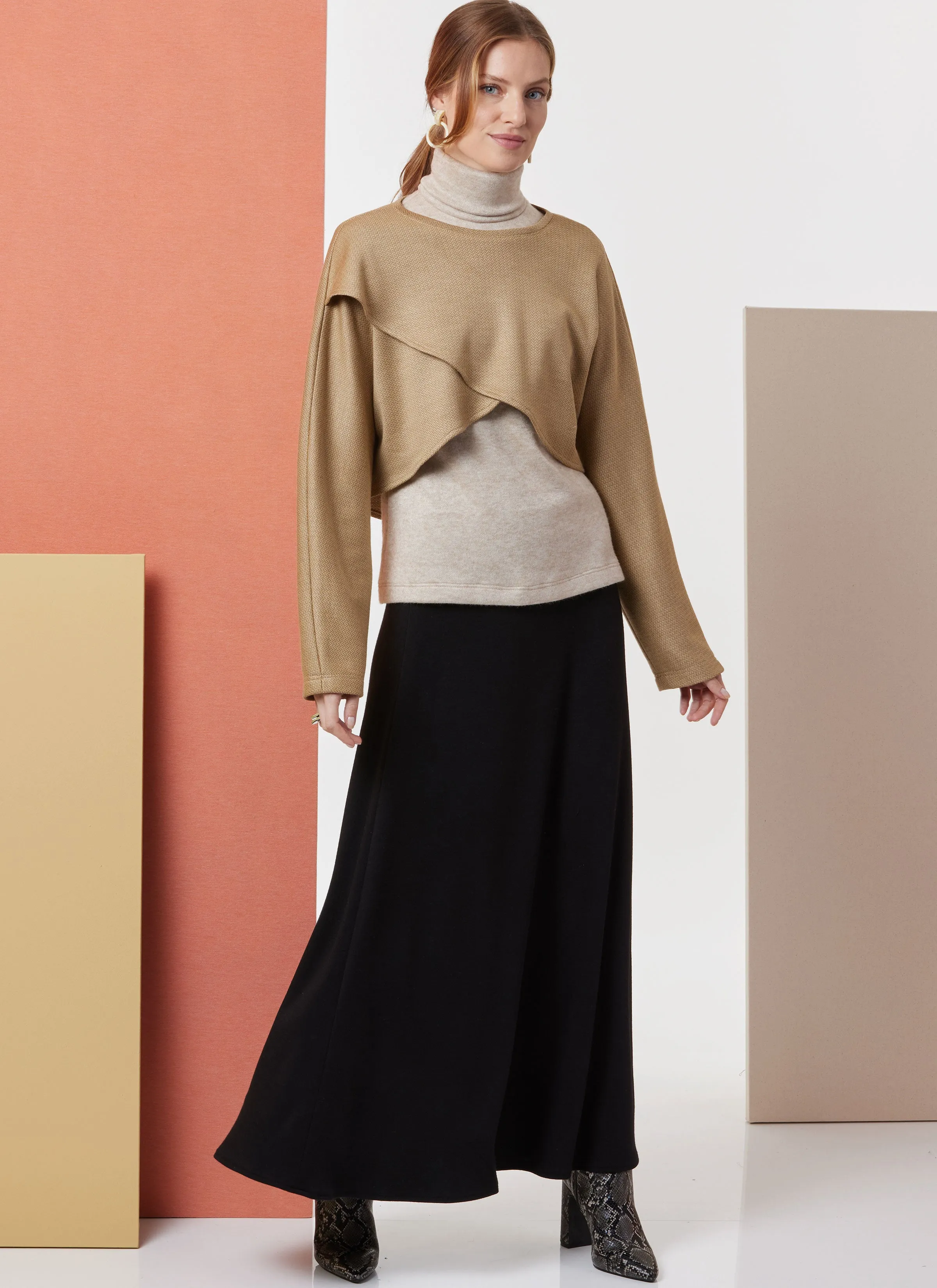 Butterick sewing pattern B7013 Misses' Knit Tops, Skirt, and Pants
