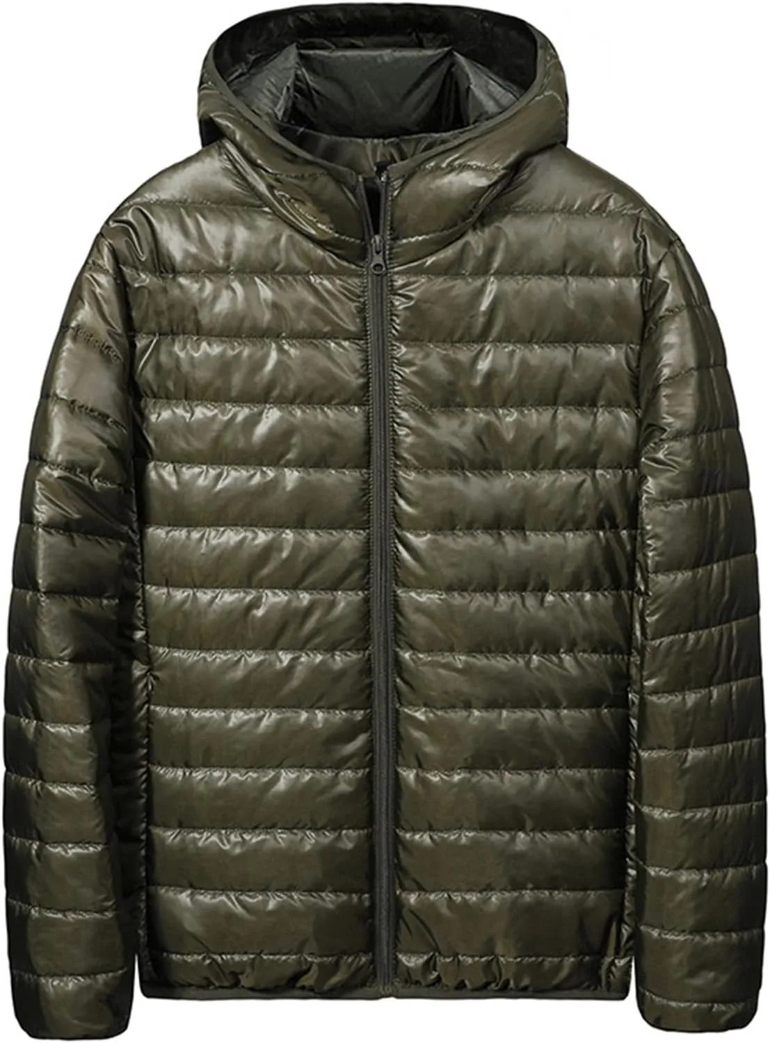 Down Jacket Men Lightweight Packable Puffer Jacket Winter Thermal Quilted Coats Waterproof Bubble Coats with Hood