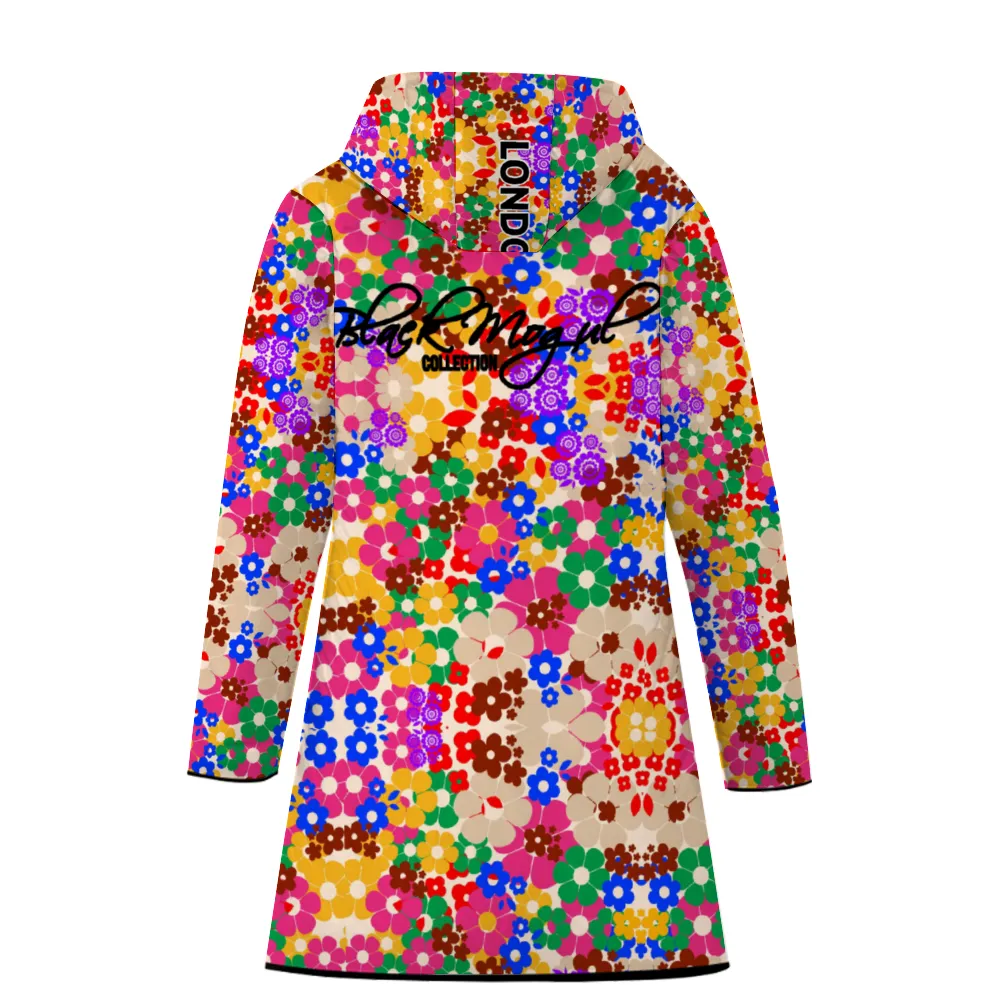 Flower Bomb Waterproof Bubble Coats Full-Zip Hooded Jacket