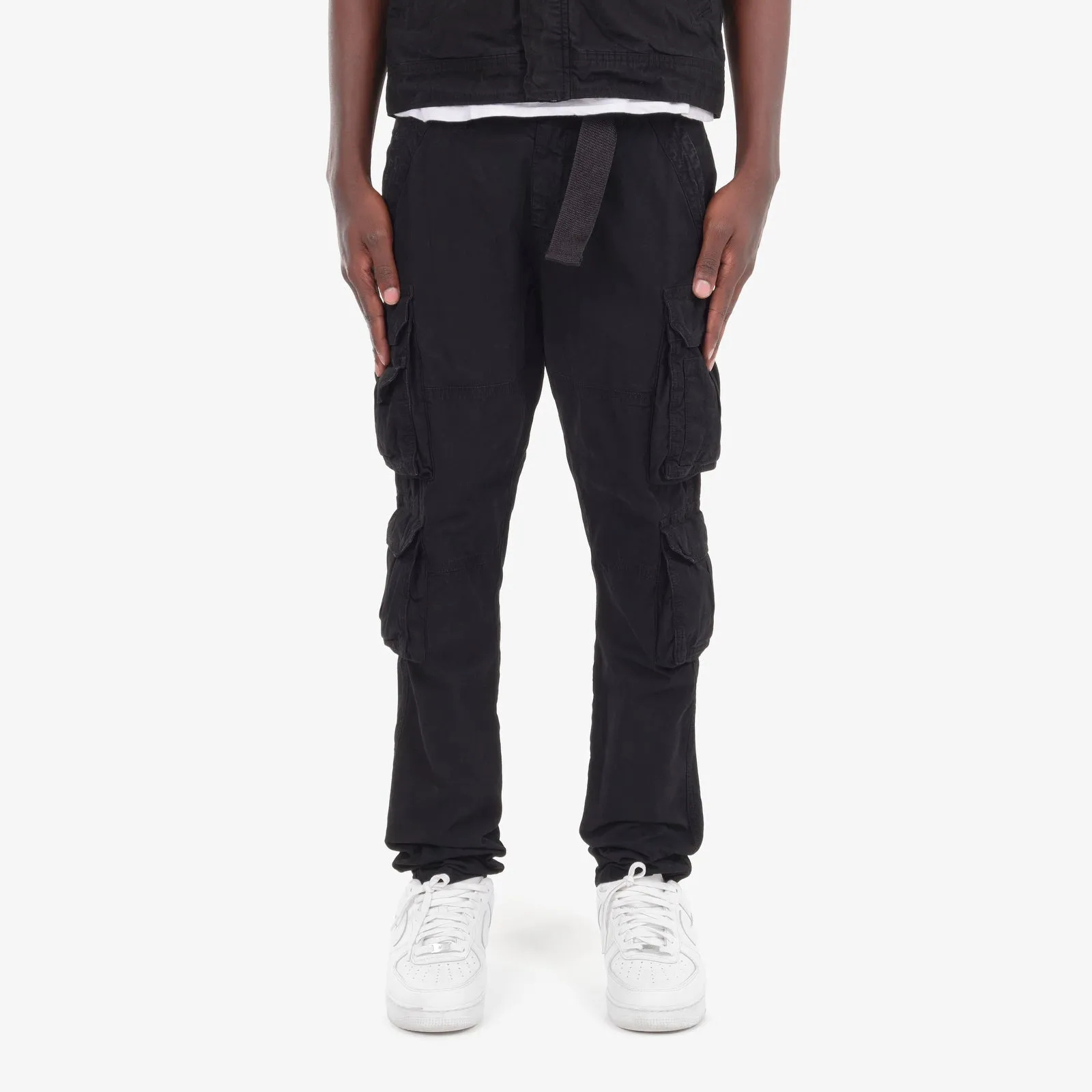 JET BLACK CARGOS W/ BELT