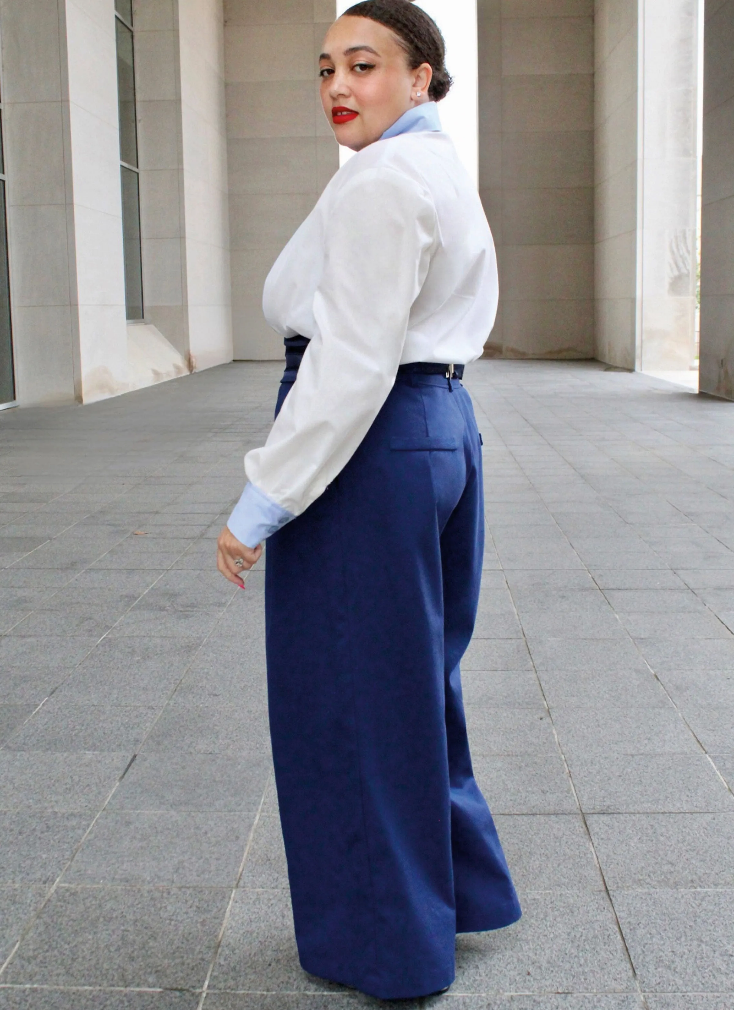 Know Me sewing pattern KM2104 Misses' Shirt and Trousers by Raven Maureen