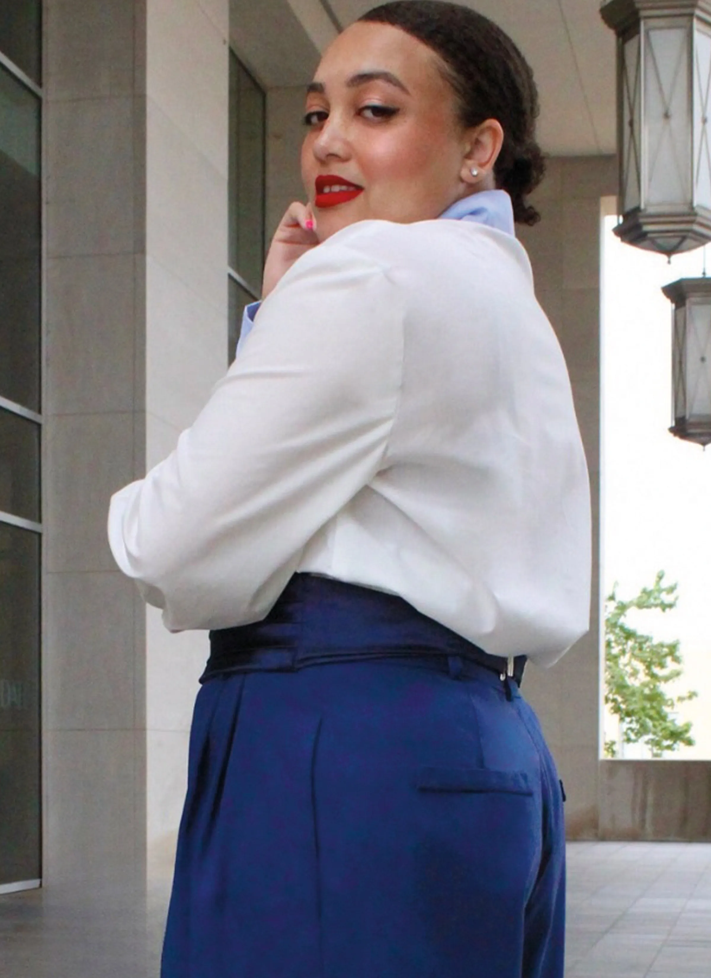 Know Me sewing pattern KM2104 Misses' Shirt and Trousers by Raven Maureen