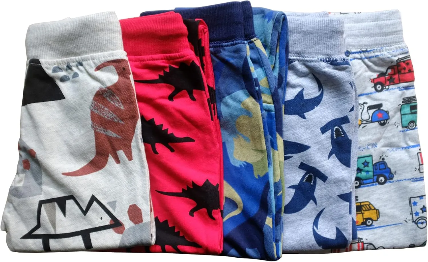 Little Boys Cartoon Pattern Cotton Drawstring Elastic Sweatpants Sport Jogger Pants with Pocket