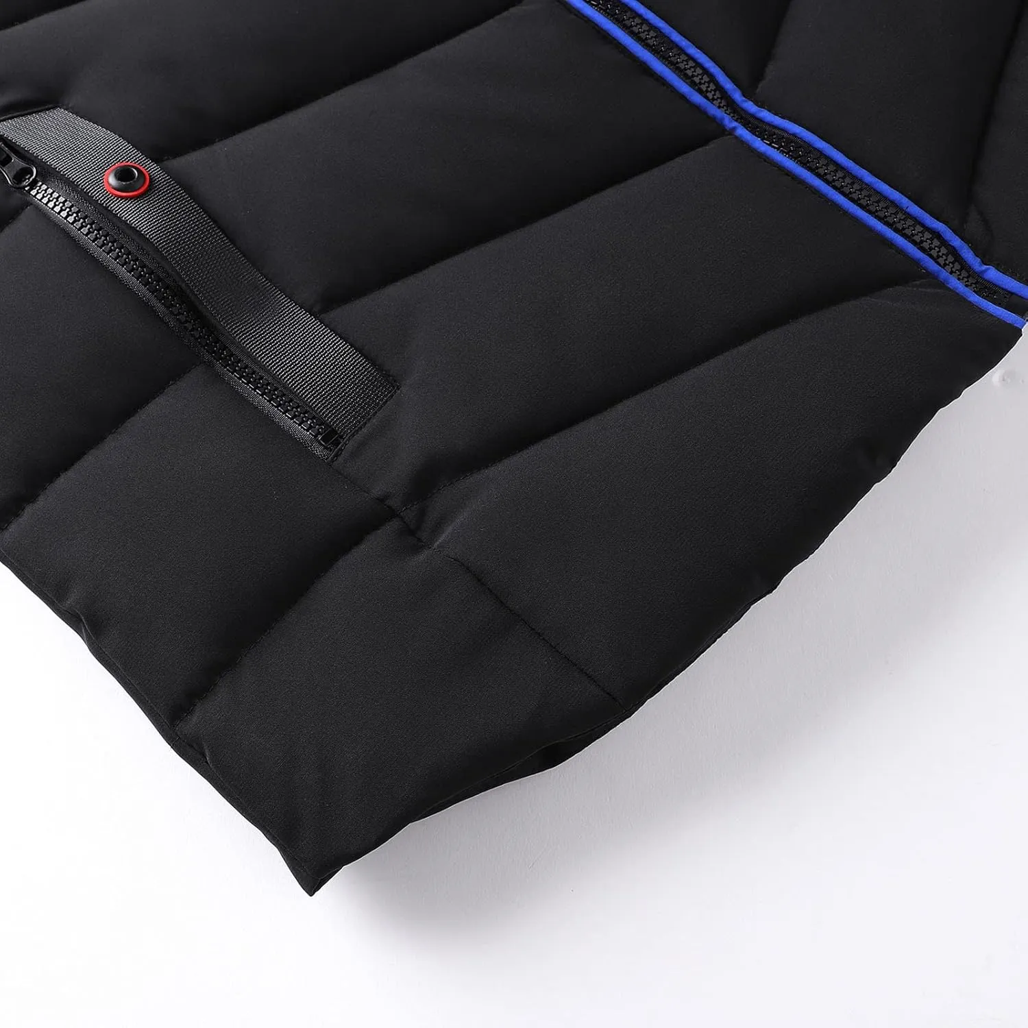 Men Winter Jacket Thicken Down Jacket Windproof Puffer Jacket Quilted Insulated Jacket with Hood for Business