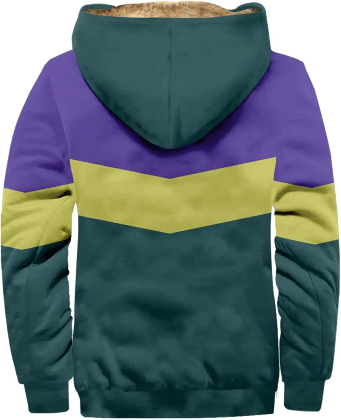 Men's Fleece Sweatshirts Jackets Plush Warm Fuzzy Winter Hoodies Workout Loose Fit Outdoor Thermal Cargo Sherpa Coats