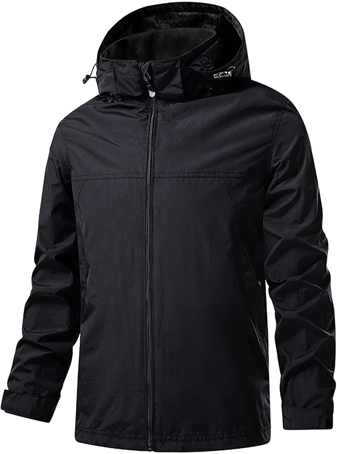 Men's Lightweight Hoodie Jackets Shell Windbreaker with Hood for Big Tall Men Hiking Travel Running Fishing Jackets