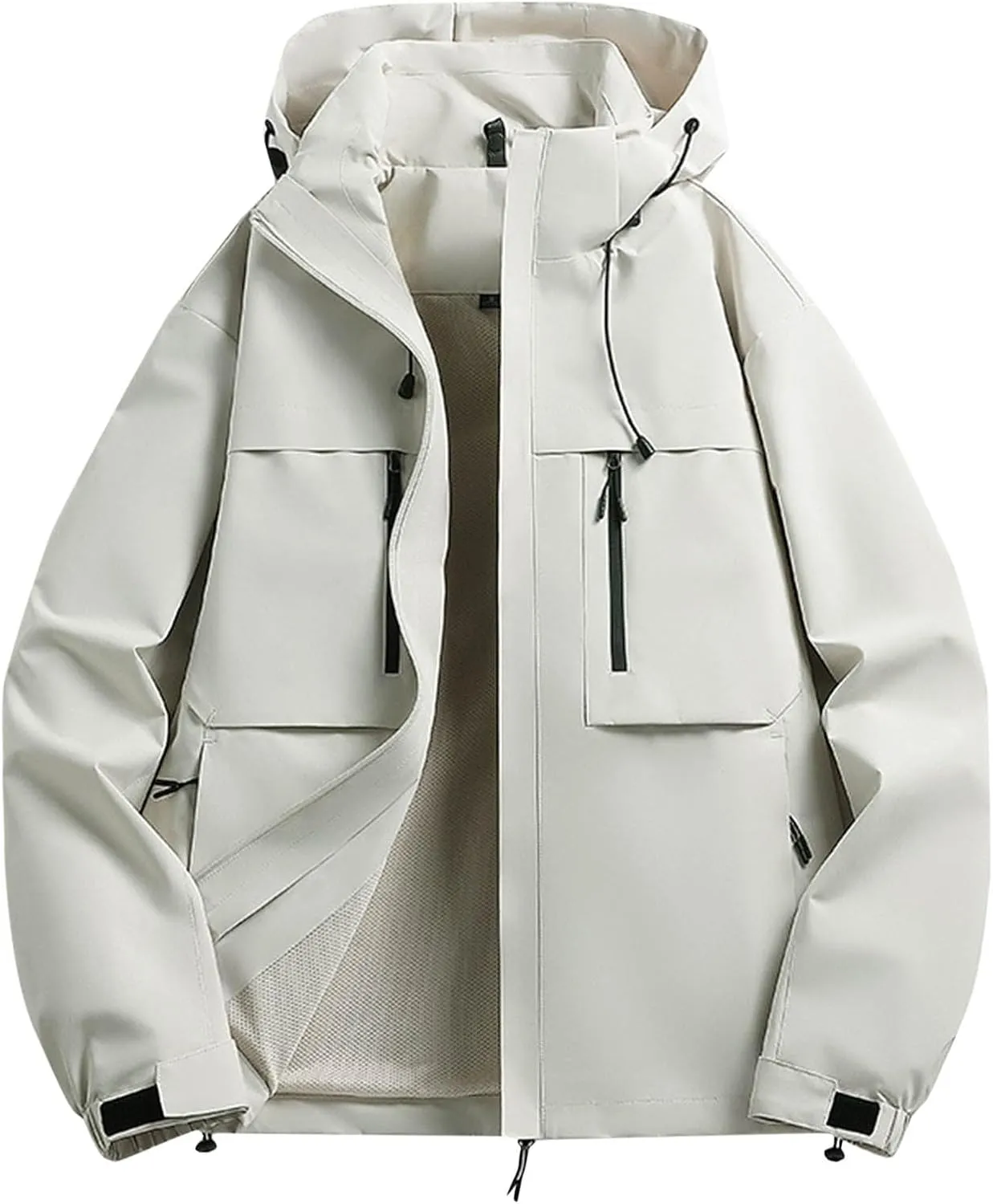 Men's Lightweight Jackets Casual Windbreaker Stylish Light Golf Full Zip Up Work Dress Business Varsity Cycling Walk