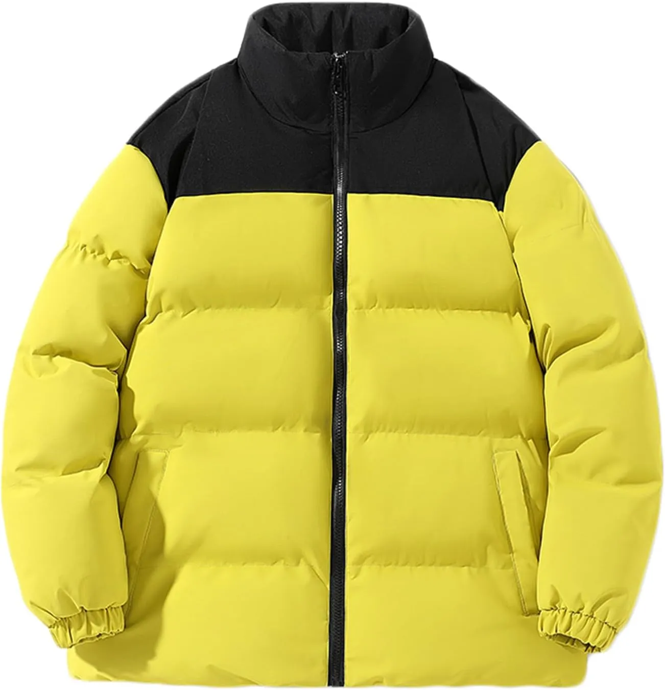 Mens Winter Jacket Thicken Puffer Jacket Down Jacket for Men Full Zip Puffy Jackets Quilted Insulated Jacket