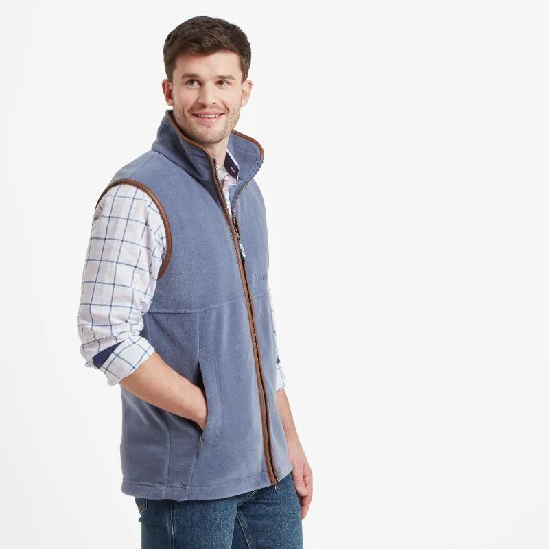 Schoffel Mens Oakham Fleece Gilet - Stone Blue