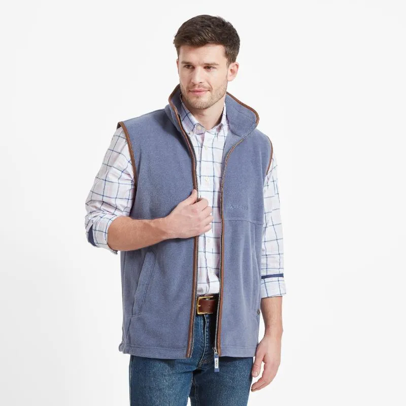 Schoffel Mens Oakham Fleece Gilet - Stone Blue