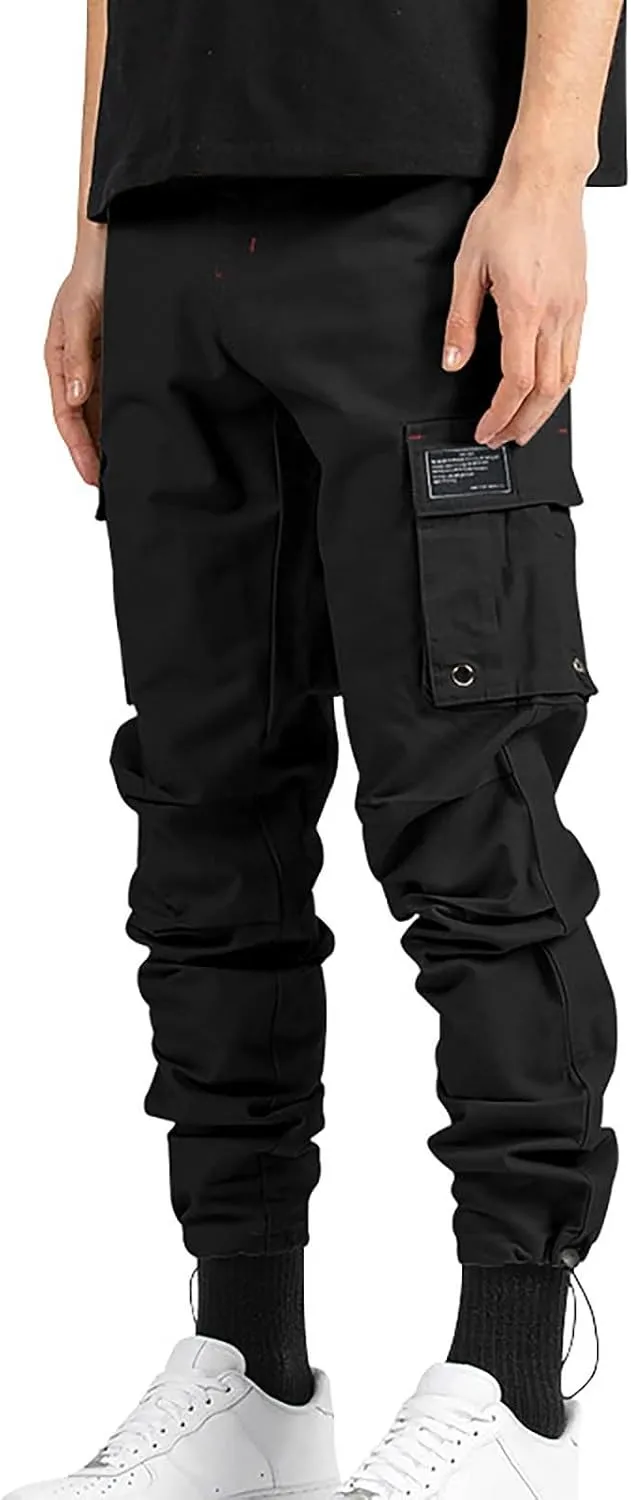 SGASY Mens Cargo Pants Water Resistant Relaxed Fit Hiking Work Pants Multi Pockets Ripstop Flex Baggy Camo Tactical Pants