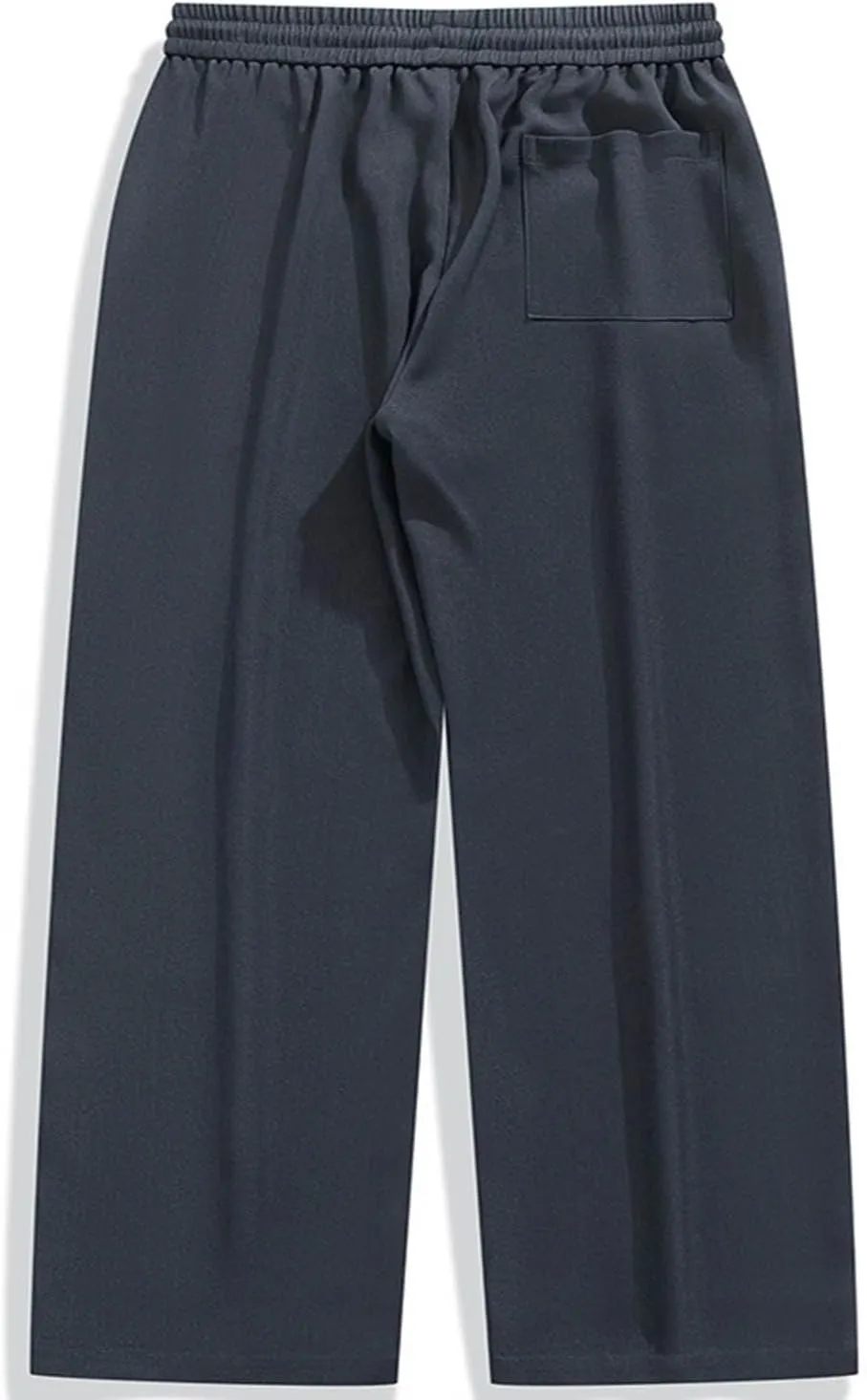 Straight Trousers for Men Plus Size Drawstring Elastic Waist Straight Leg Pants Casual Solid Loose Fit Exercise Pant