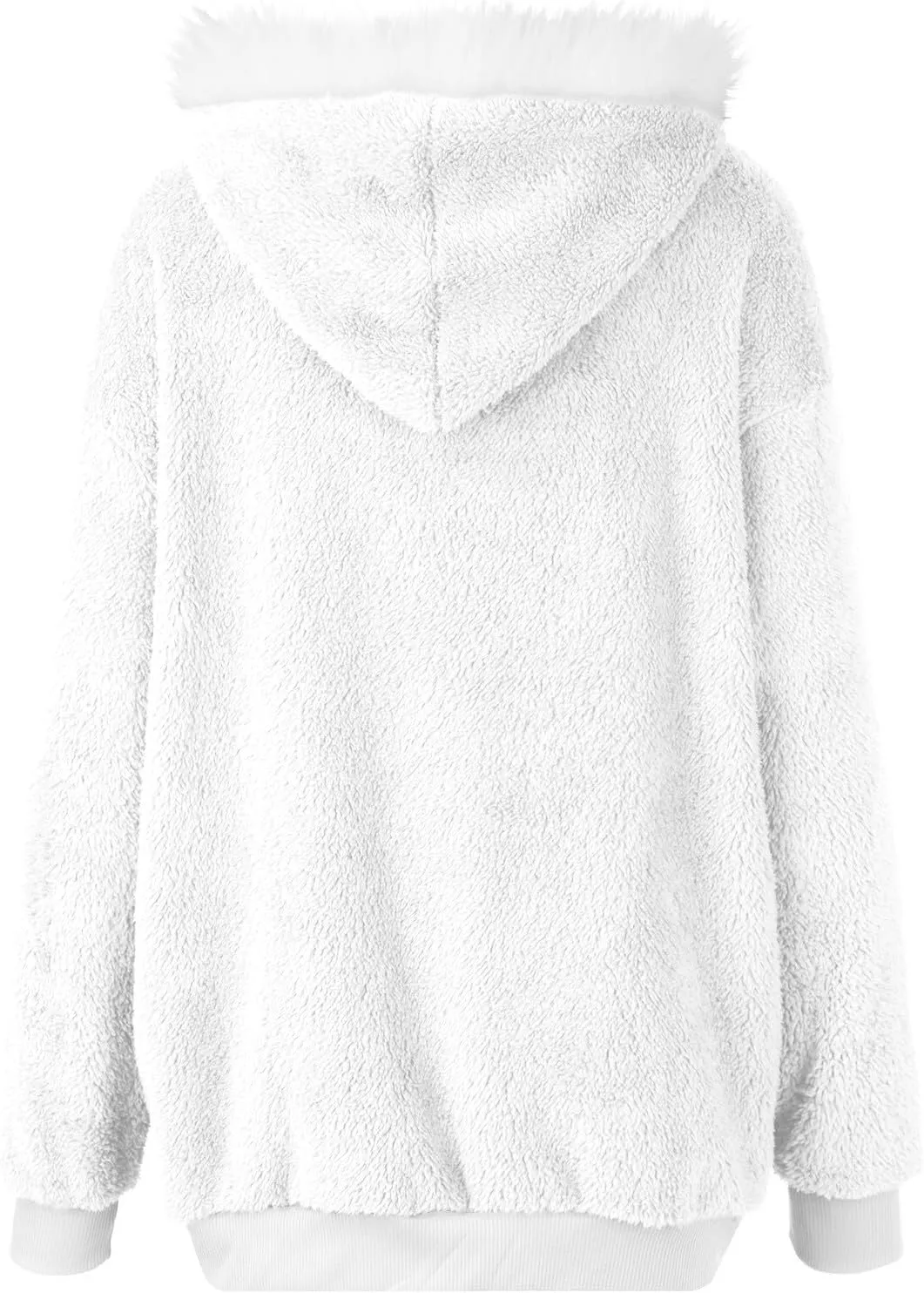 Winter Jackets for Women Fuzzy Fleece Jacket Hooded Color Block Patchwork Cardigan Coats Soft Shaggy Warm Outerwear