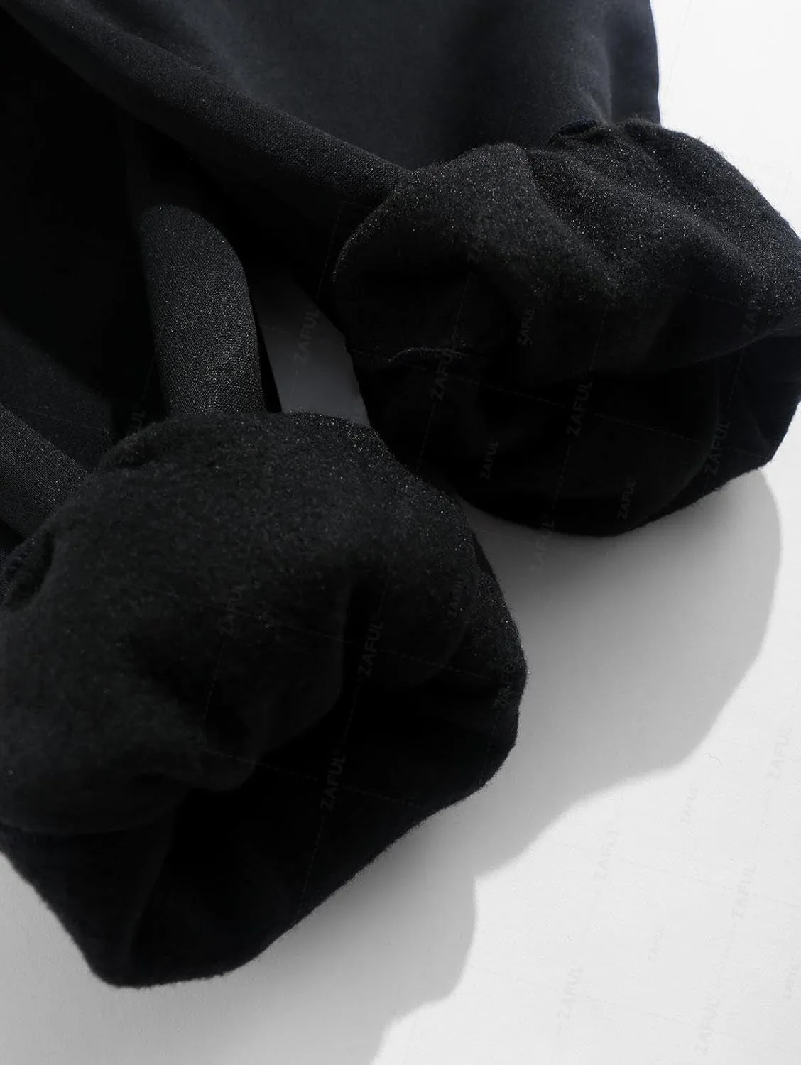 ZAFUL Men's Sweatpants Pattern Fuzzy Fleece-Lined Drawstring Jogger Sweatpants Athletic Pants
