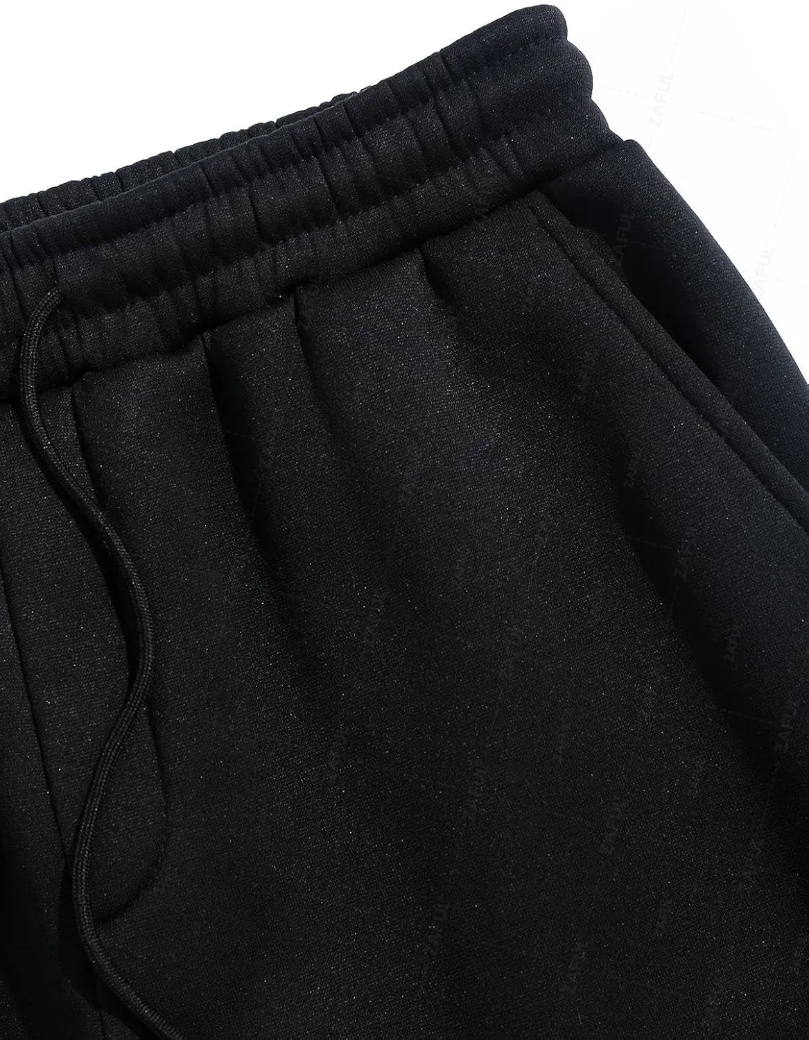 ZAFUL Men's Sweatpants Pattern Fuzzy Fleece-Lined Drawstring Jogger Sweatpants Athletic Pants